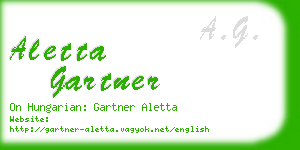 aletta gartner business card